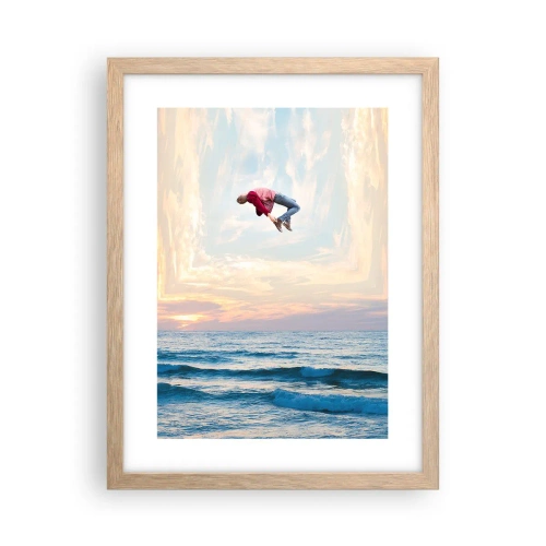 Poster in einem Rahmen aus heller Eiche - In eine andere Dimension - 30x40 cm