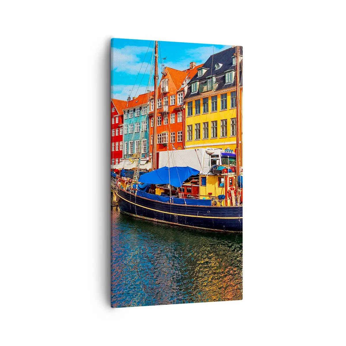 Bild auf Leinwand - Leinwandbild - Fröhlicher Kai - 55x100 cm