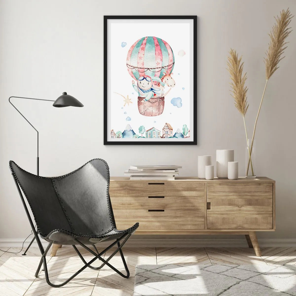 Poster in einem schwarzem Rahmen - Wir kommen bald zurück! - 61x91 cm