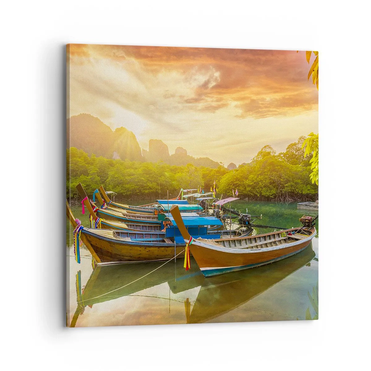 Bild auf Leinwand - Leinwandbild - Vor einem anstrengenden Tag - 70x70 cm