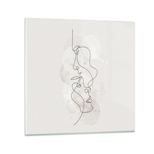 Glasbild - Bild auf glas - Verstrickt in eine Umarmung - 30x30 cm