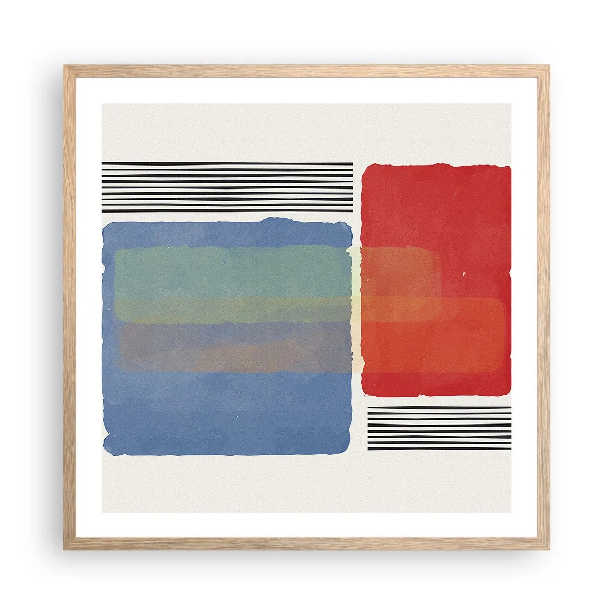 Poster in einem Rahmen aus heller Eiche - Der Geist und der Buchstabe der Geometrie - 60x60 cm