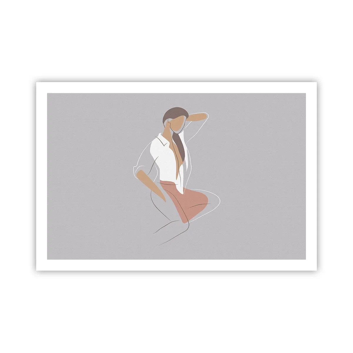 Poster - Umriss der Anmut - 91x61 cm