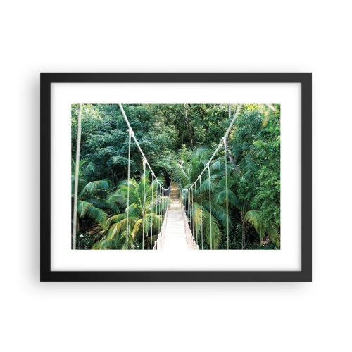 Poster in einem schwarzem Rahmen - Willkommen im Dschungel! - 40x30 cm