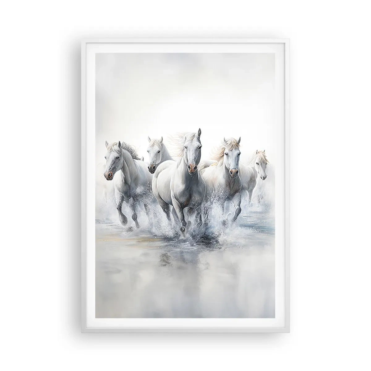 Poster in einem weißen Rahmen - Weiße Magie - 70x100 cm