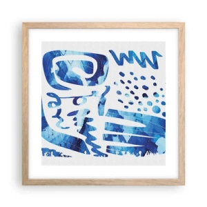 Poster in einem Rahmen aus heller Eiche - Zurück zu den Wurzeln - 40x40 cm