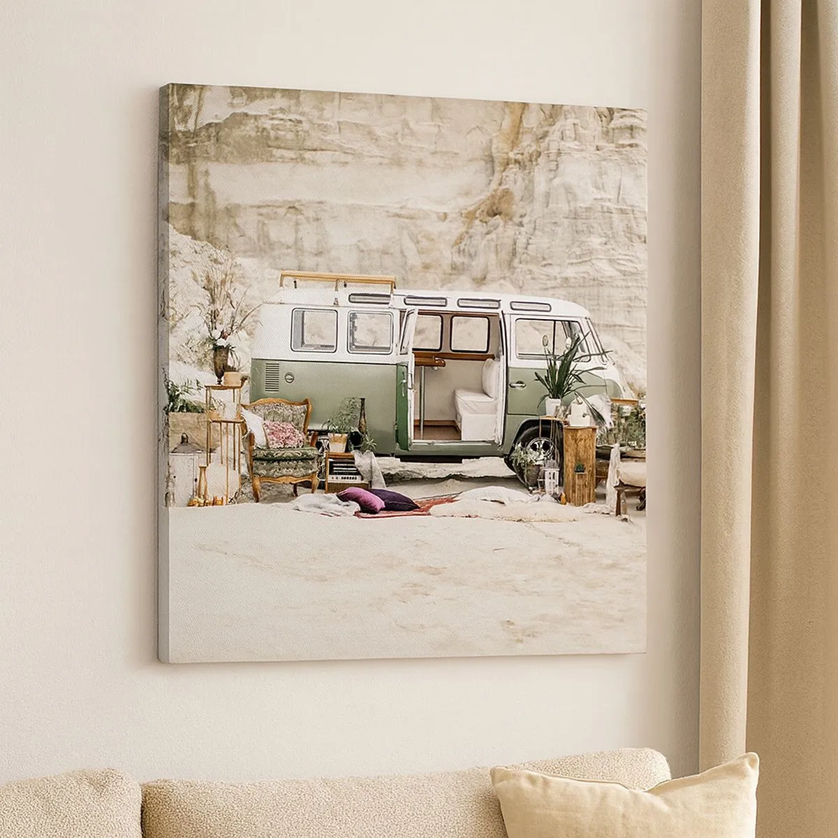 Bild auf Leinwand - Leinwandbild - Es ist die Zeit, die Reise zu beginnen - 30x30 cm