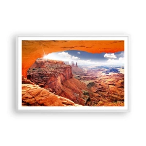 Poster in einem weißen Rahmen - Von der Natur selbst geschnitzt - 91x61 cm