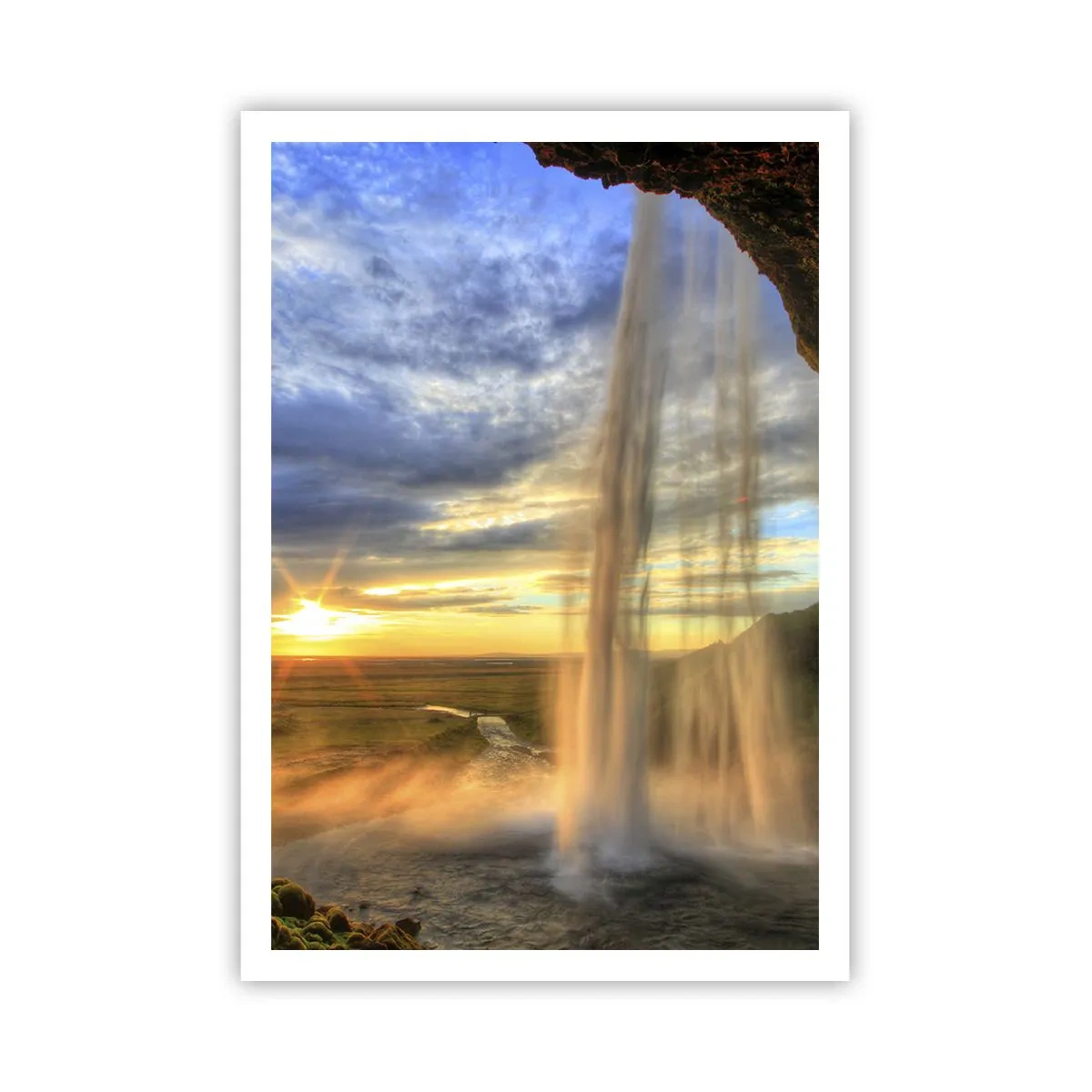 Poster - Die Welt hinter einem Schleier aus Tropfen - 70x100 cm