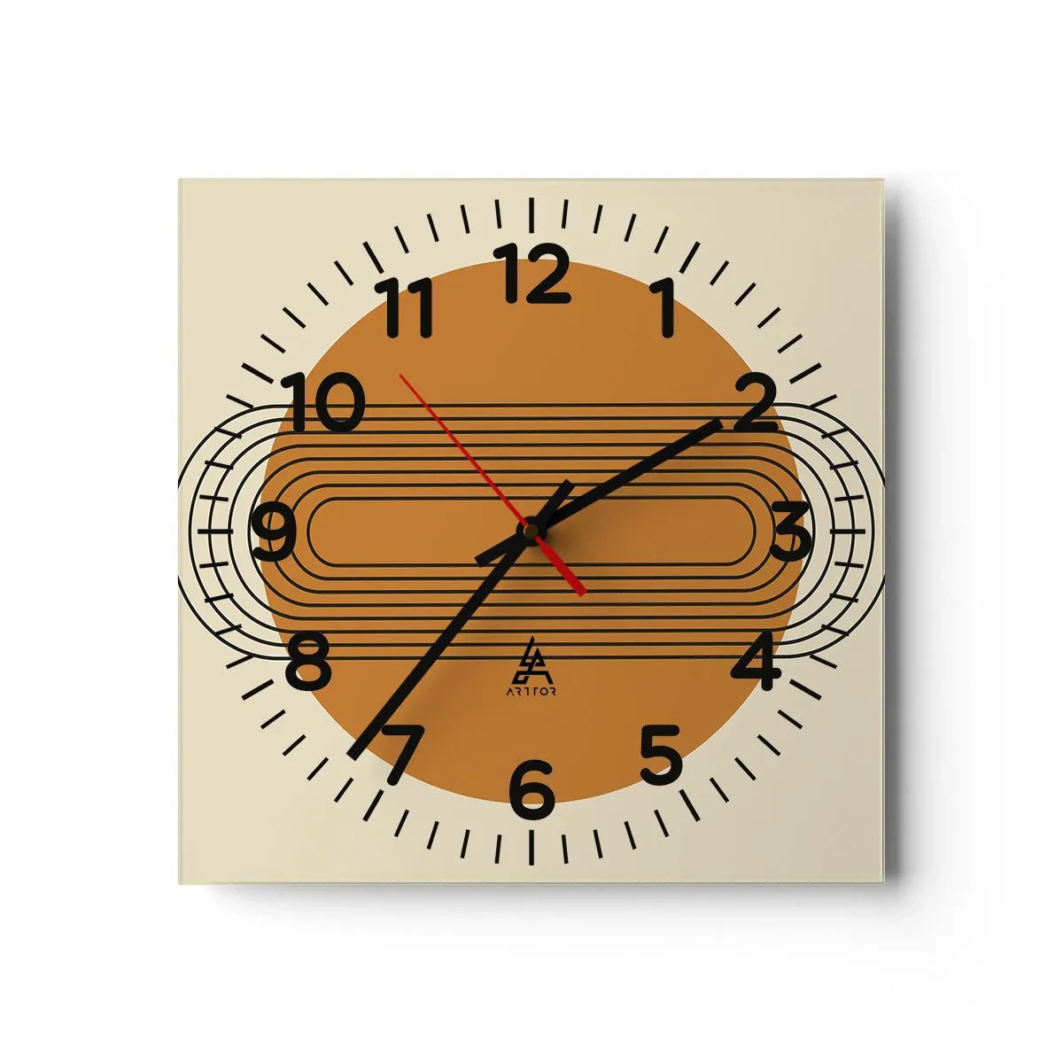 Wanduhr - Glasuhr - Perfekter Plan - 30x30 cm