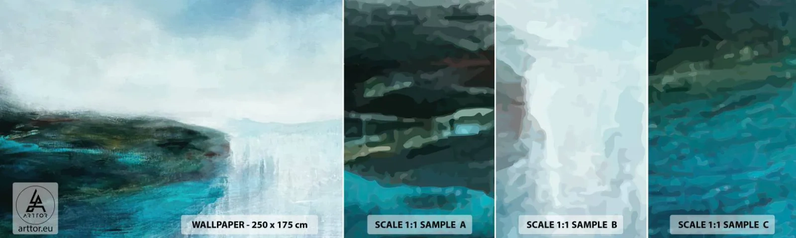 Fototapeten Muster Selbstklebend Deluxe Sticker - Nautische Abstraktion - Abstraktion, Zeitgenössisch, Meer - 100x30 cm