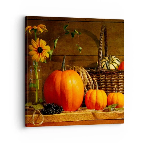 Bild auf Leinwand - Leinwandbild - Eine rustikale Komposition - Geschenke des Herbstes - 30x30 cm