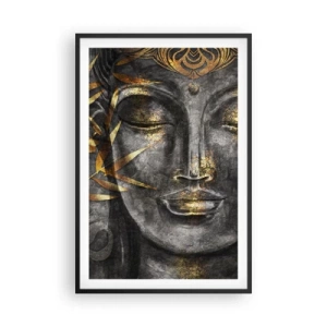 Poster in einem schwarzem Rahmen - Fühle den Frieden - 61x91 cm