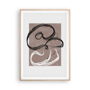 Poster in einem Rahmen aus heller Eiche - Komposition – die Suche nach Fülle - 70x100 cm