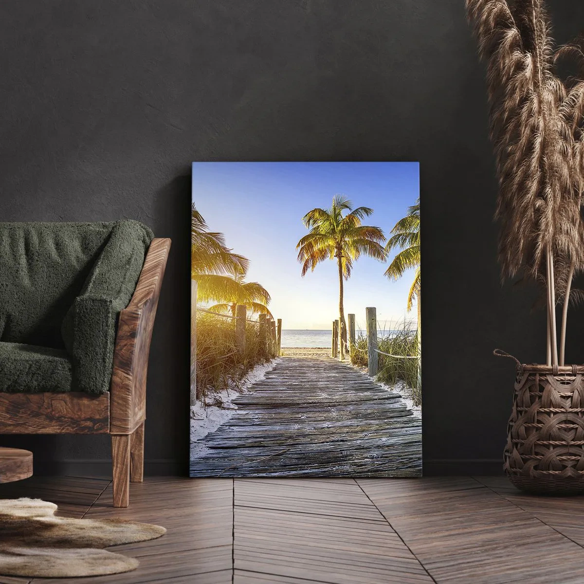 Bild auf Leinwand - Leinwandbild - Direkt ins Paradies - 45x80 cm