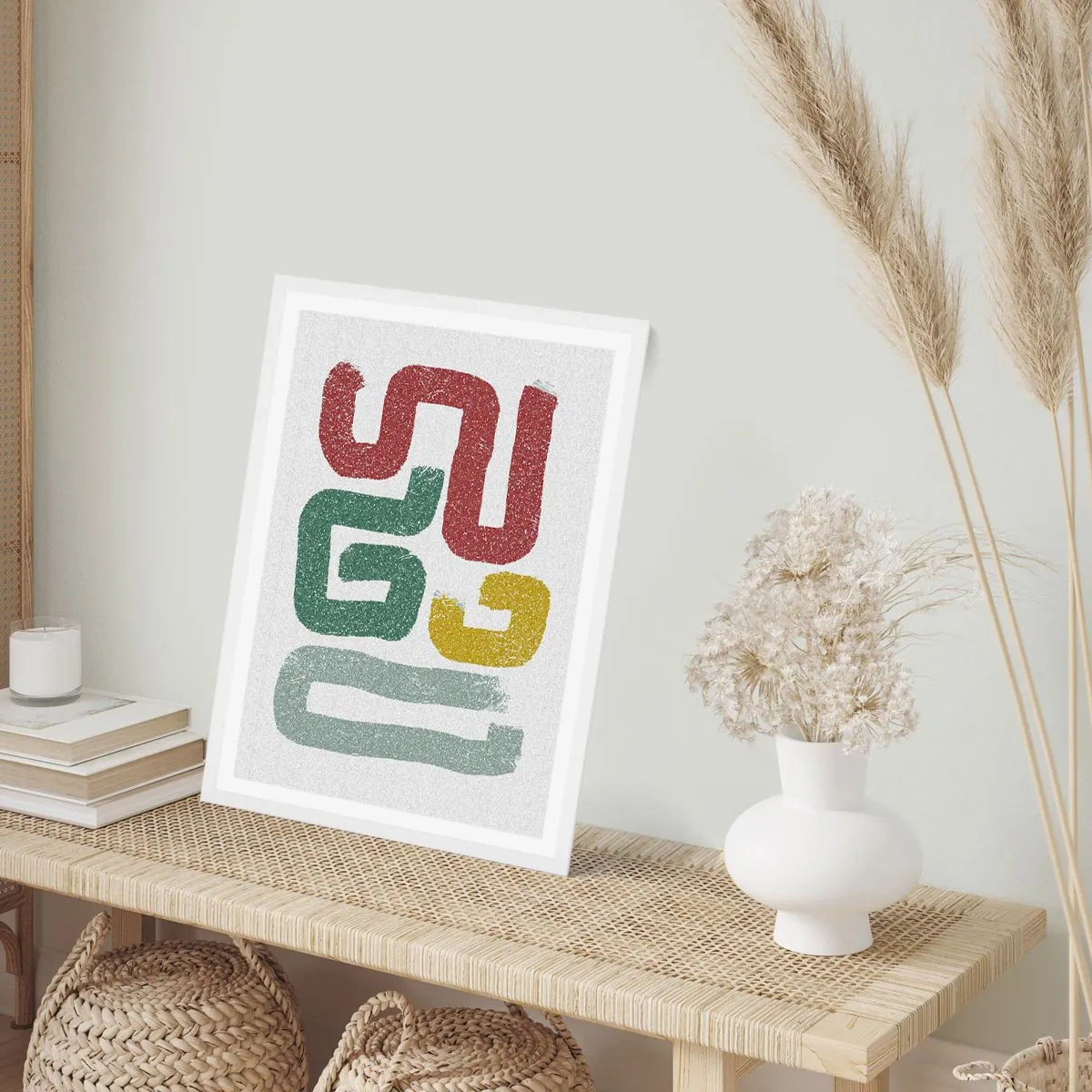 Poster in einem weißen Rahmen - In einer unbekannten Sprache - 40x50 cm