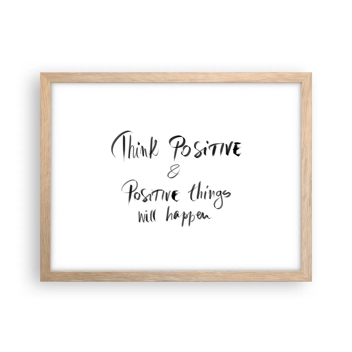 Poster in einem Rahmen aus heller Eiche - Wie soll man leben? - 40x30 cm