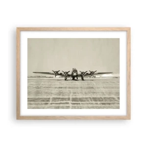 Poster in einem Rahmen aus heller Eiche - Wie immer bereit - 50x40 cm