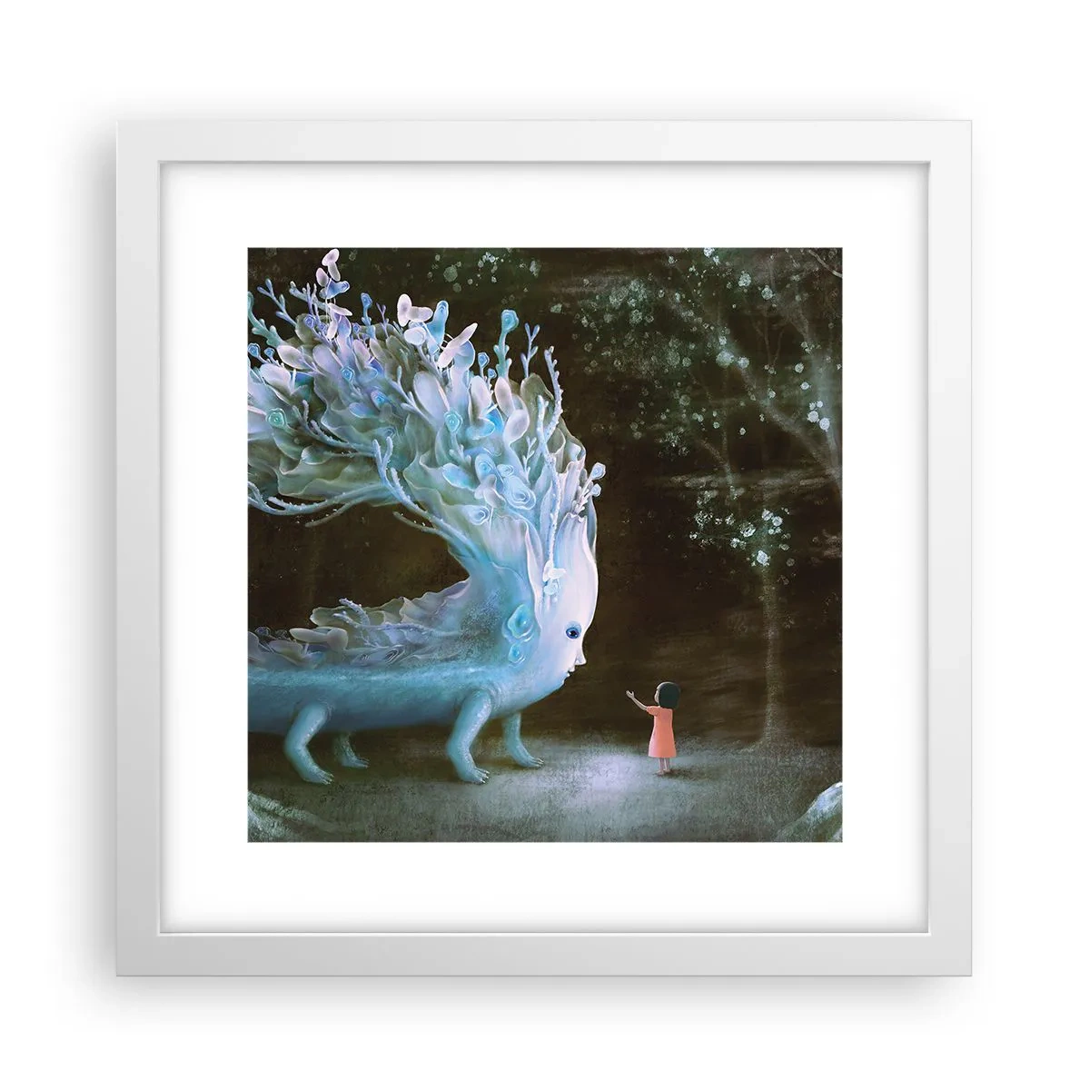 Poster in einem weißen Rahmen - Fantastisches Treffen - 30x30 cm