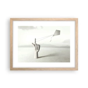 Poster in einem Rahmen aus heller Eiche - Kraftprobe - 40x30 cm