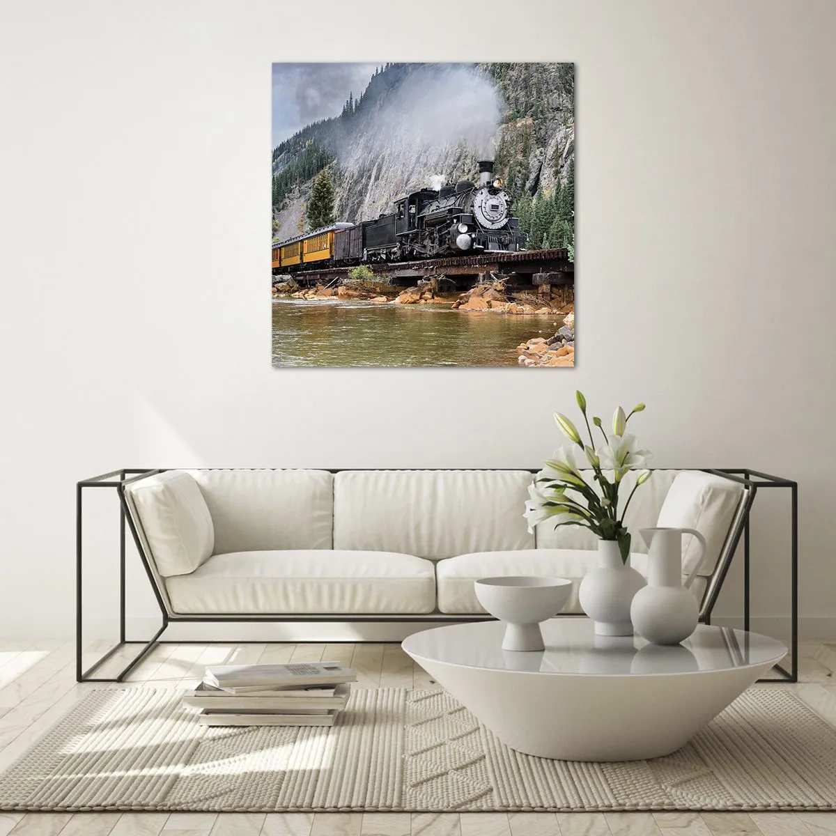 Glasbild - Bild auf glas - Wo willst du hin? Wohin? - 70x70 cm