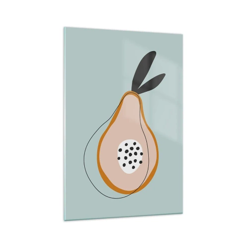 Glasbild - Bild auf glas - Abstrakte Birne auf hellem Hintergrund - 70x100cm - Durchdringe die Natur der Dinge - Moderne Wanddekoration für Wohnzimmer und Schlafzimmer ARTTOR