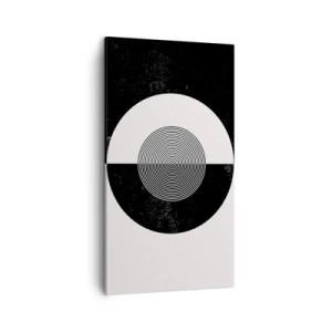 Bild auf Leinwand - Leinwandbild - Harmonie in Schwarz und Weiß - 45x80 cm