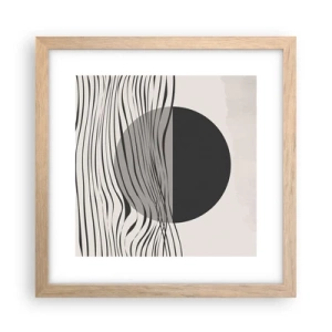 Poster in einem Rahmen aus heller Eiche - Halbe Komposition - 30x30 cm