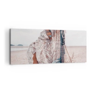 Bild auf Leinwand - Leinwandbild - Kinderblumen auf dem Weg - 100x40 cm