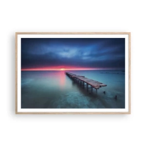 Poster in einem Rahmen aus heller Eiche - Zwischen Himmel und Erde - 100x70 cm