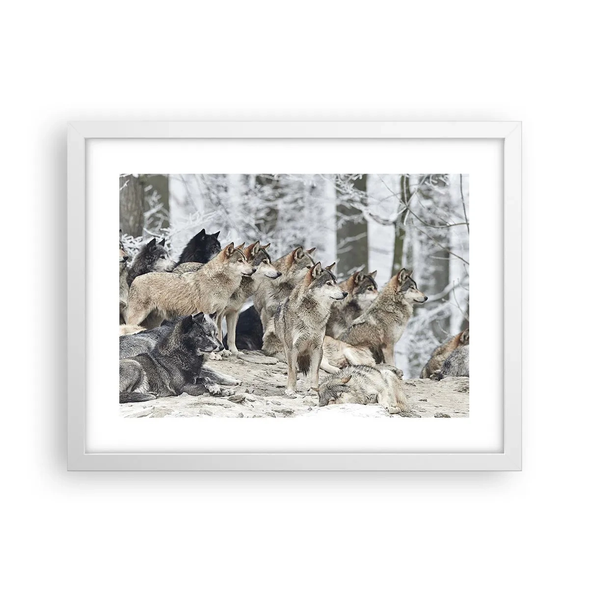 Poster in einem weißen Rahmen - Familie und Freunde - 40x30 cm