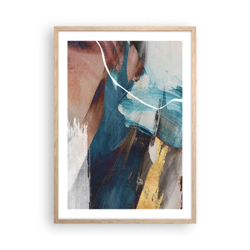 Poster in einem Rahmen aus heller Eiche - Großzügig und mit Energie - 50x70 cm