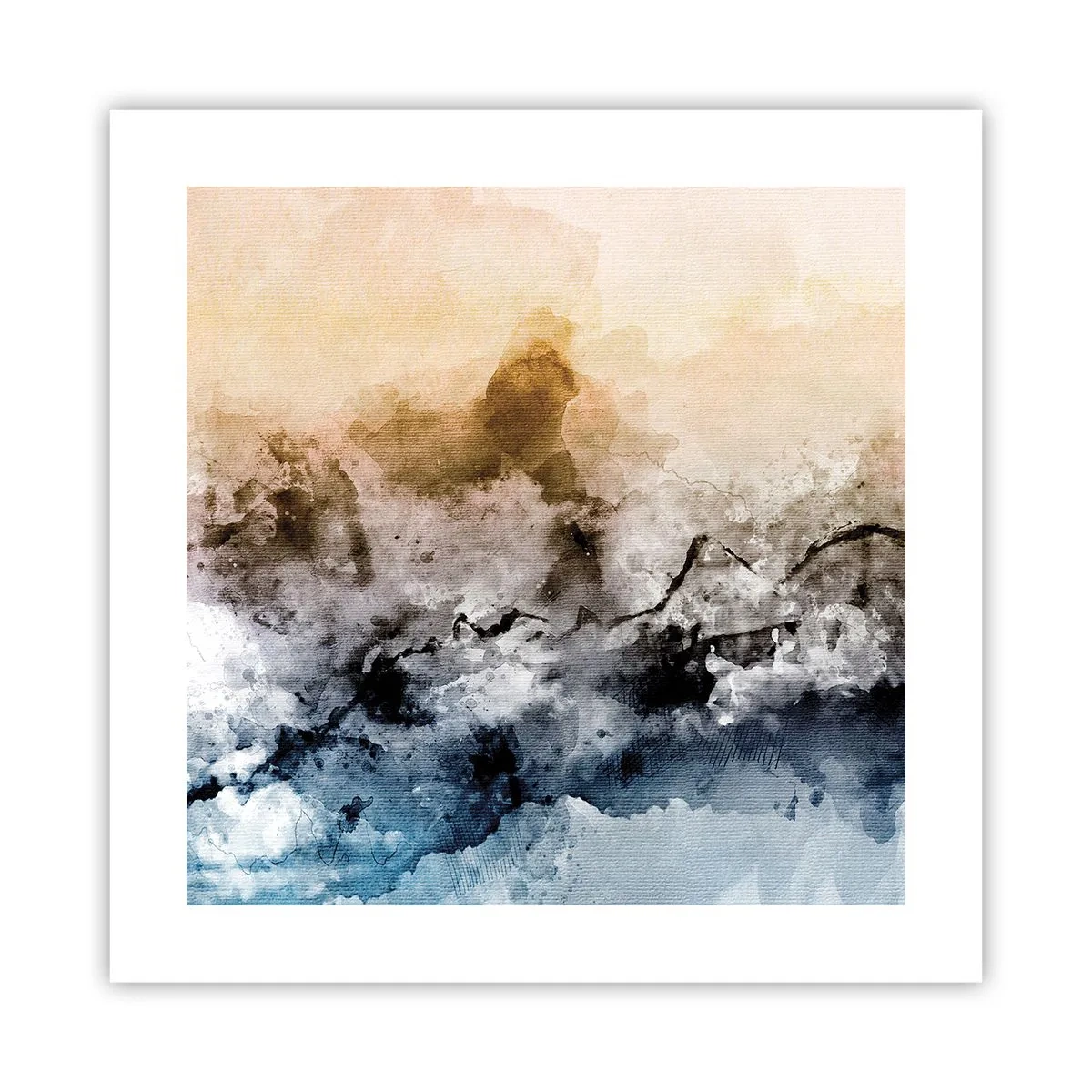 Poster - In einer Nebelwolke ertrunken - 40x40 cm