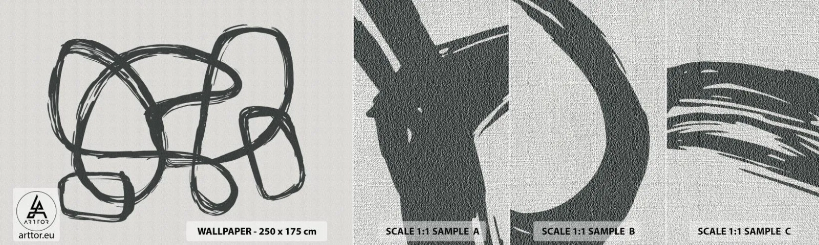 Fototapeten Muster Premium Canvas - Schleifenabstraktion - Boho, Stück, Minimalistisch - 100x30 cm