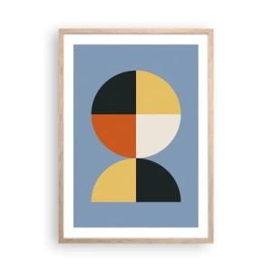 Poster in einem Rahmen aus heller Eiche - Beobachte und zähle - 50x70 cm