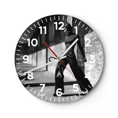 Wanduhr - Glasuhr - Urbane Eleganz - 30x30 cm