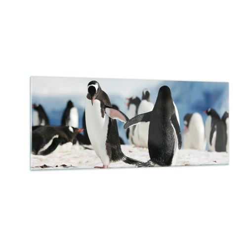 Glasbild - Bild auf glas - Tanzen im Schnee - 100x40 cm