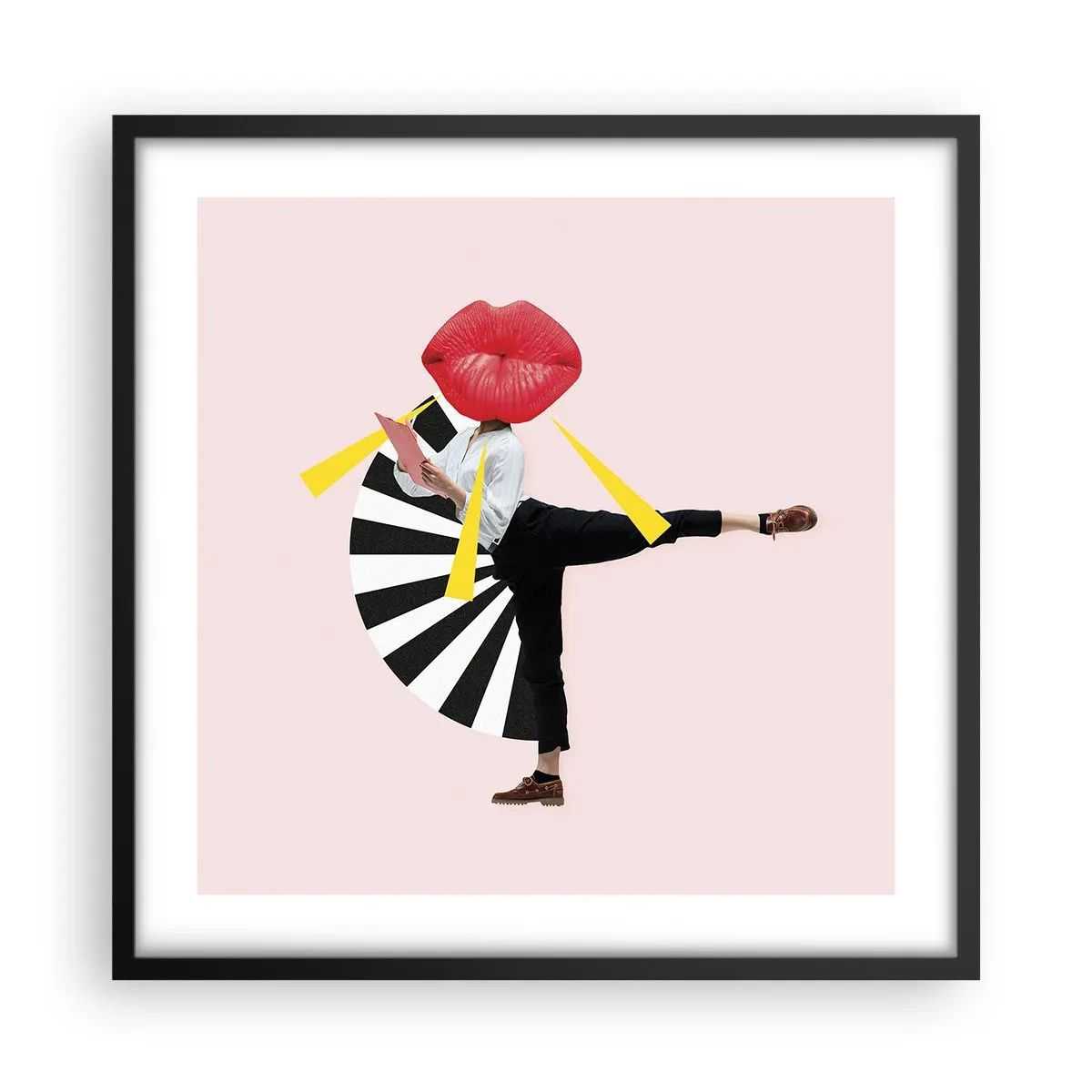 Poster in einem schwarzem Rahmen - Surreale Pop-Art - 50x50 cm