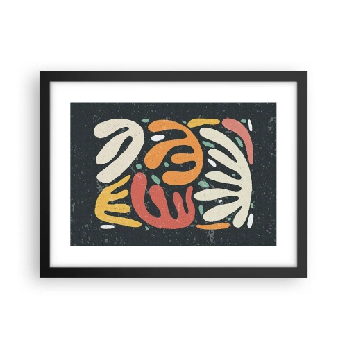 Poster in einem schwarzem Rahmen - Komposition – Ich erwische dich gleich - 40x30 cm