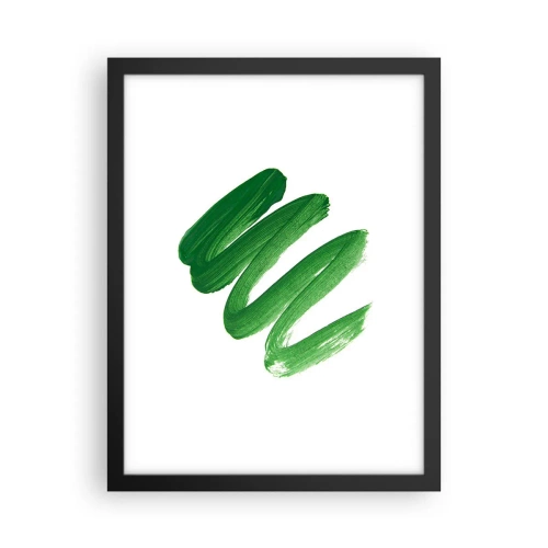 Poster in einem schwarzem Rahmen - Grüner Witz - 30x40 cm