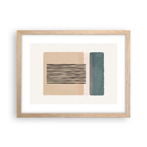 Poster in einem Rahmen aus heller Eiche - Alles ist in Ordnung - 40x30 cm