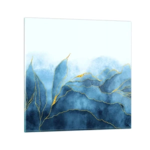 Glasbild - Bild auf glas - Blau im Gold - 60x60 cm