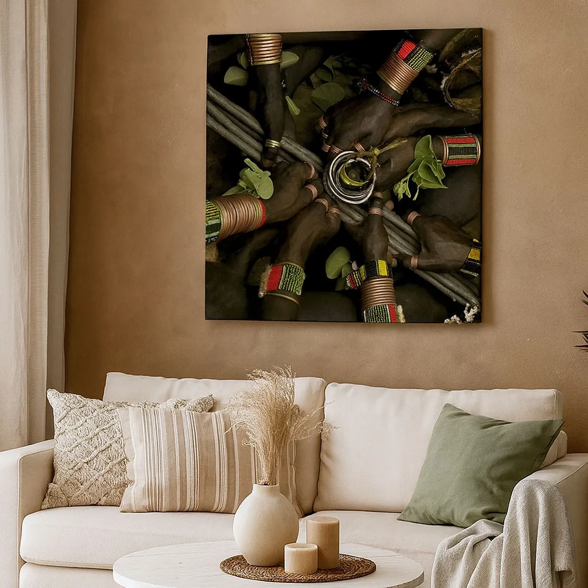 Bild auf Leinwand - Leinwandbild - Wir sind zusammen - 30x30 cm