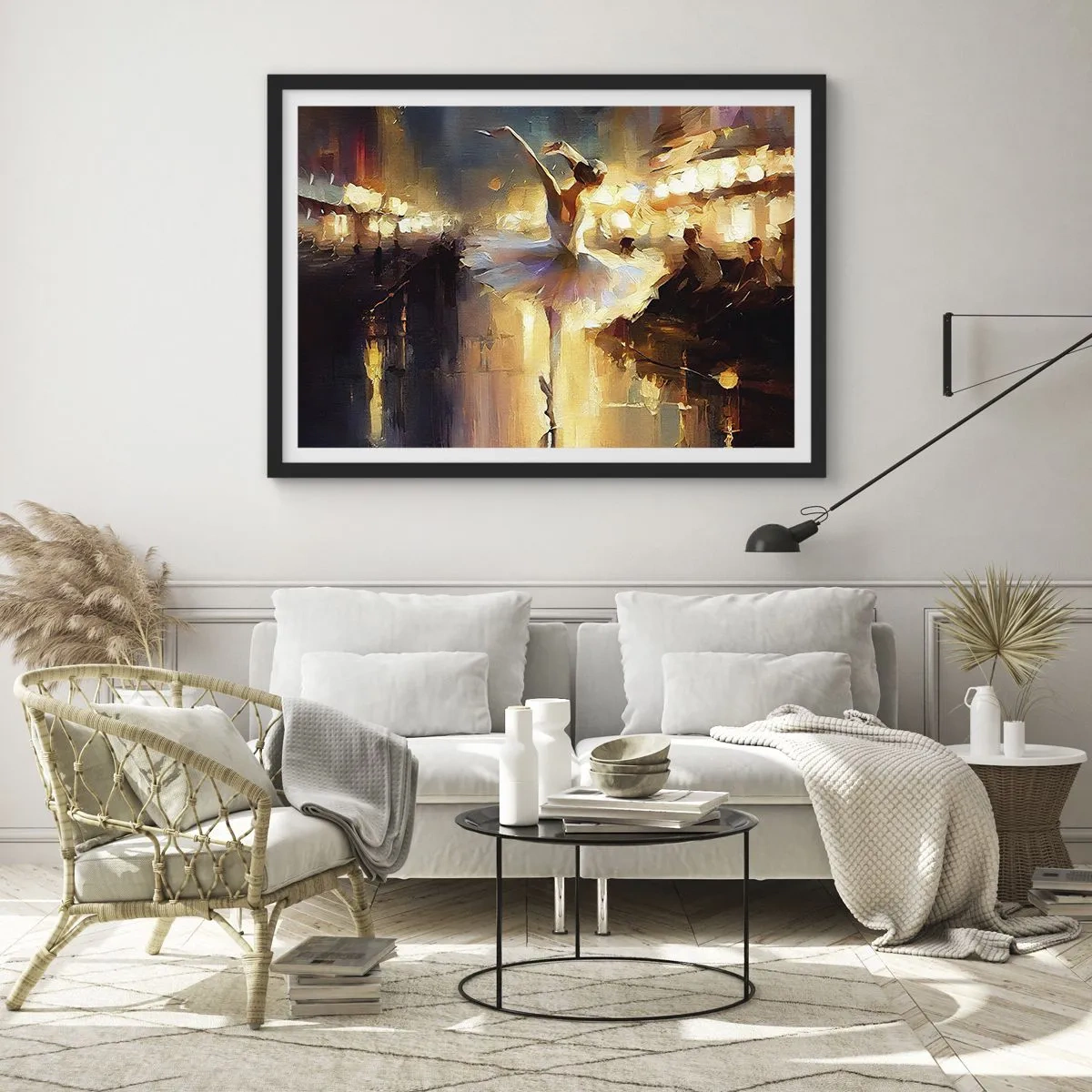 Poster in einem schwarzem Rahmen - Wunder auf der Straße - 50x40 cm