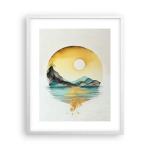 Poster in einem weißen Rahmen - Im Kreis der Schönheit - 40x50 cm