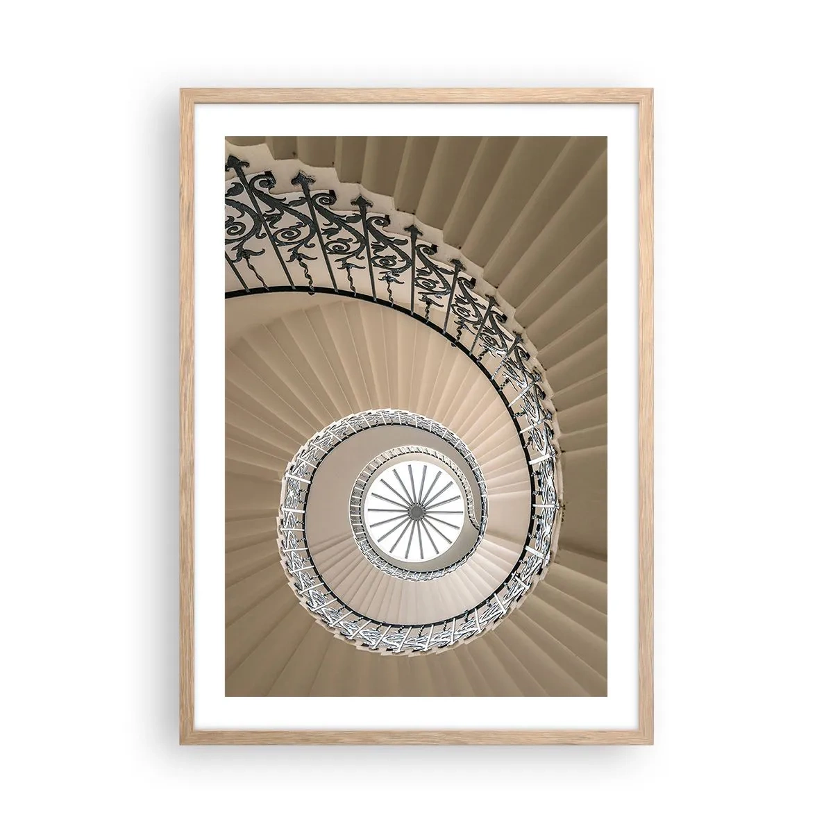 Poster in einem Rahmen aus heller Eiche - Im Inneren der Muschel - 50x70 cm