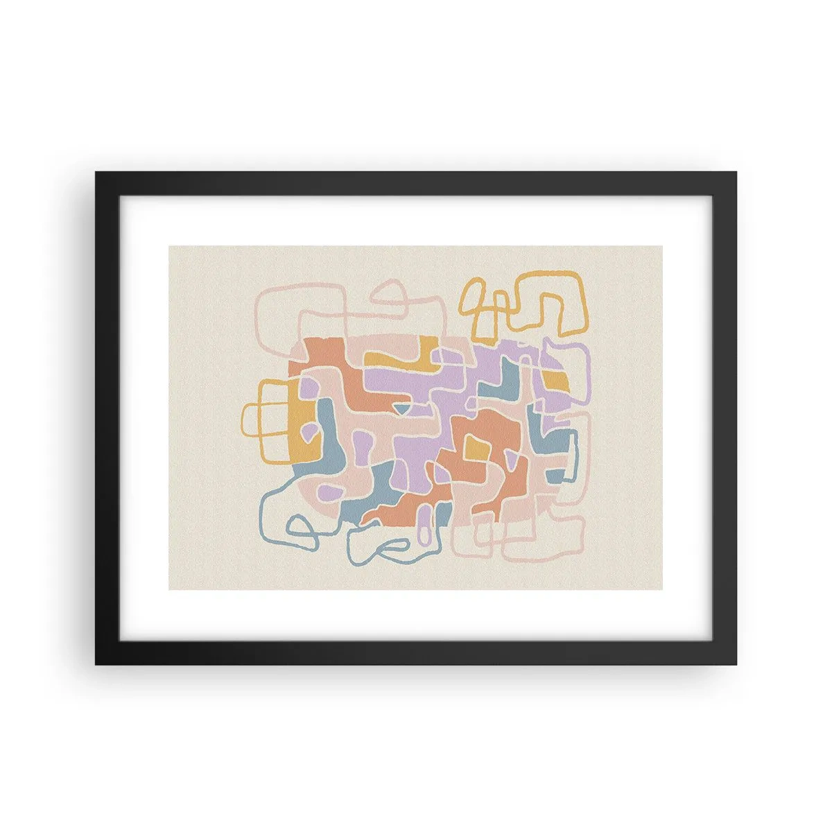 Poster in einem schwarzem Rahmen - Labyrinth – ein freudiges Abenteuer - 40x30 cm