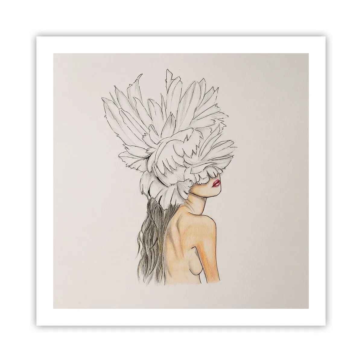 Poster - Gekrönte Schönheit - 60x60 cm