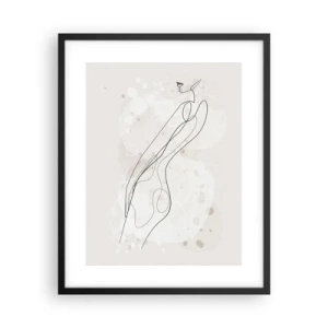 Poster in einem schwarzem Rahmen - Der Blick schweift - 40x50 cm