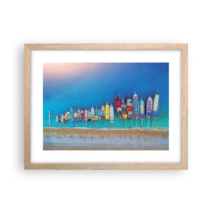 Poster in einem Rahmen aus heller Eiche - Aus der Vogelperspektive - 40x30 cm